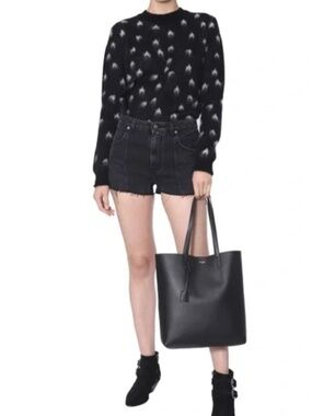 Saint Laurent Star Print Mohair Sweater, size M